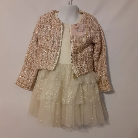 white christmas dresses Aurelia Tweed Dress – LUXELIM main image 1